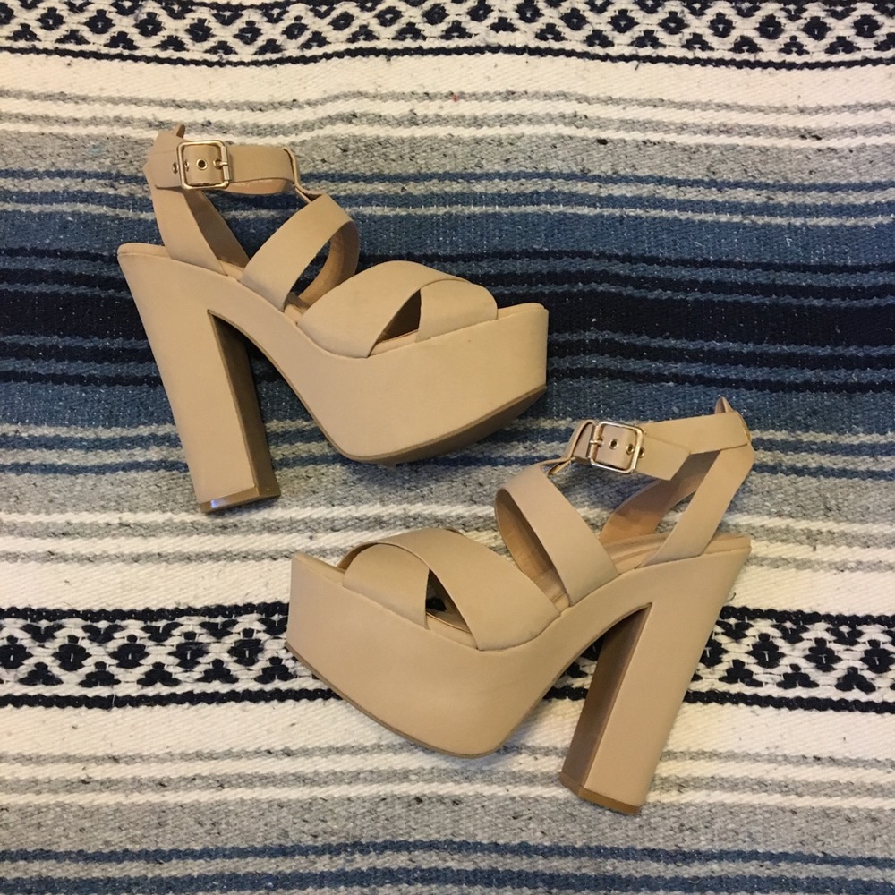 Nude high heels